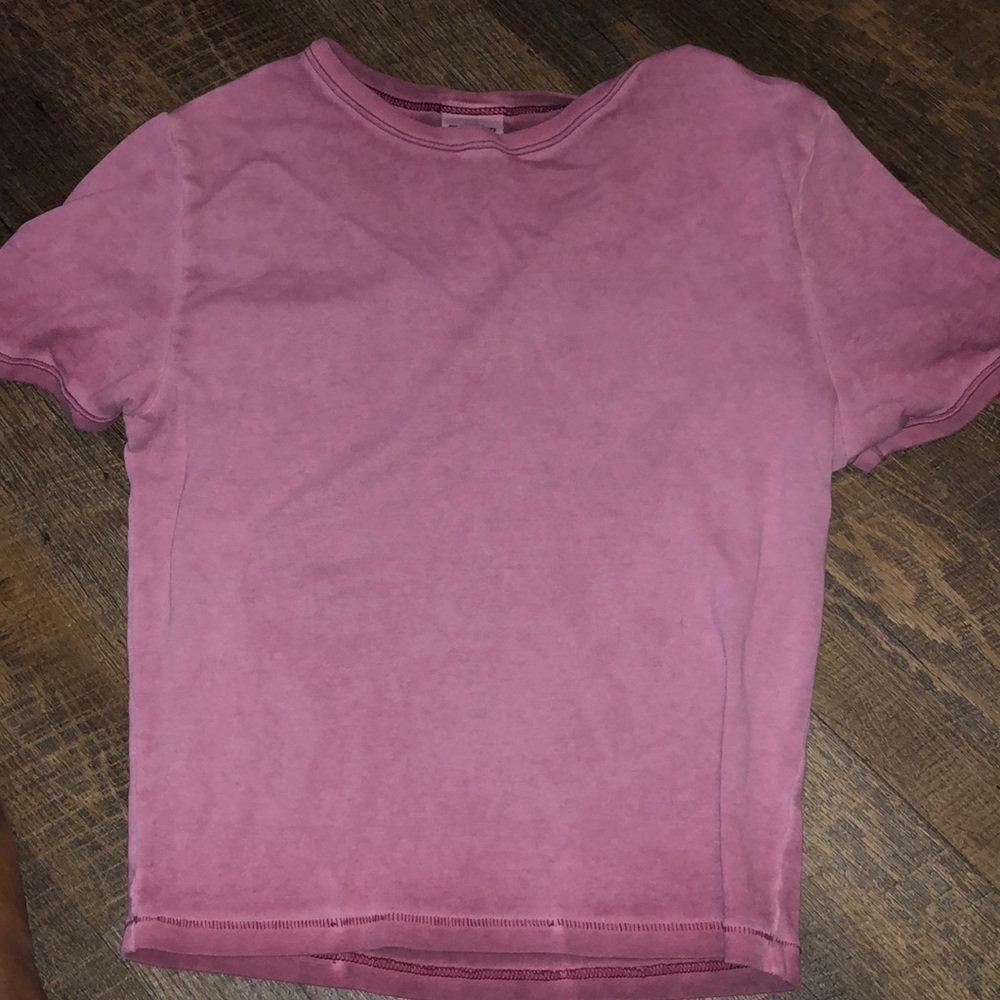 Raspberry cropped shirt